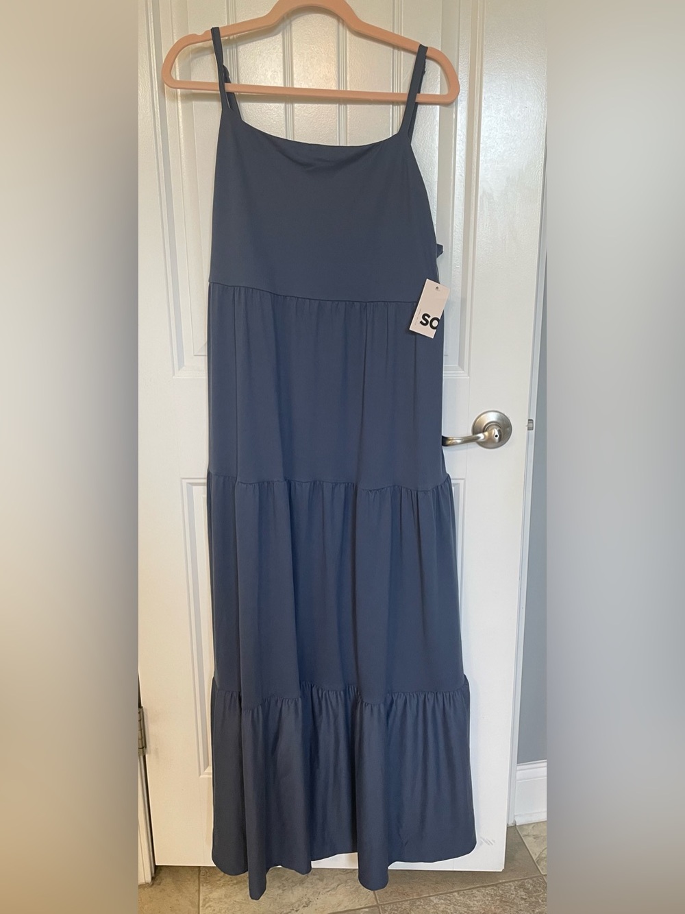 Kohl's SO Slate Blue Tiered Maxi Dress